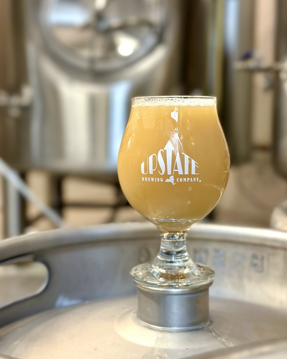 upstatebrewing's tweet photo. New on draft today: Amarillo + Citra 20 Plato. Smooth and silky at 8.6% abv. Stop by for one today. No food truck. Taproom &amp; heated patio 2-7 https://t.co/gugpYNjrbc