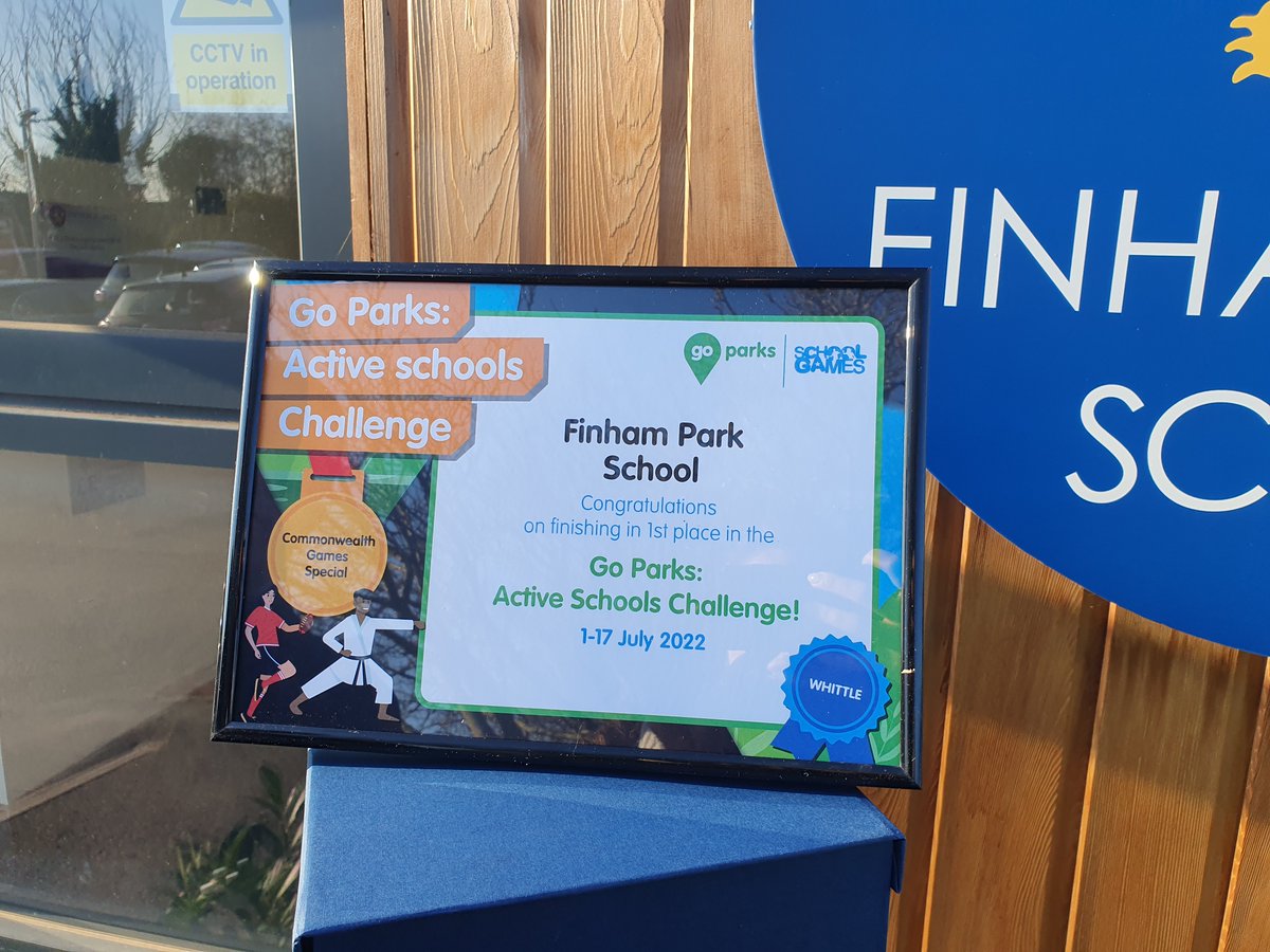 Congratulations to Finham Park Secondary School for coming first in the Whittle category!🏆🎉
 
You have all done brilliantly!   

#GoParks  

@SGOCoventryEast @SGOCoventryWest @FinhamPark