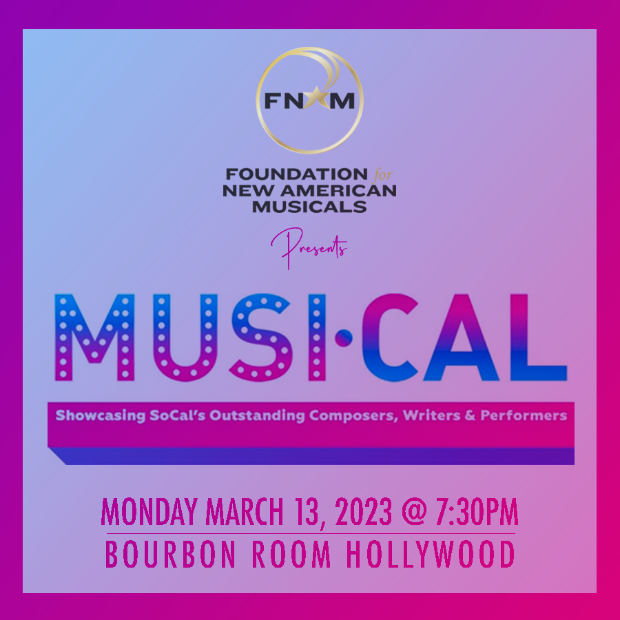 WeAreFNAM's tweet image. Mark your calendars - MUSI-CAL is back on Monday, March 13th at 7:30pm at the famous Bourbon Room in Hollywood!

Meet the creators, enjoy sneak peeks to some never-before-seen shows. Stay afterwards and sing!
