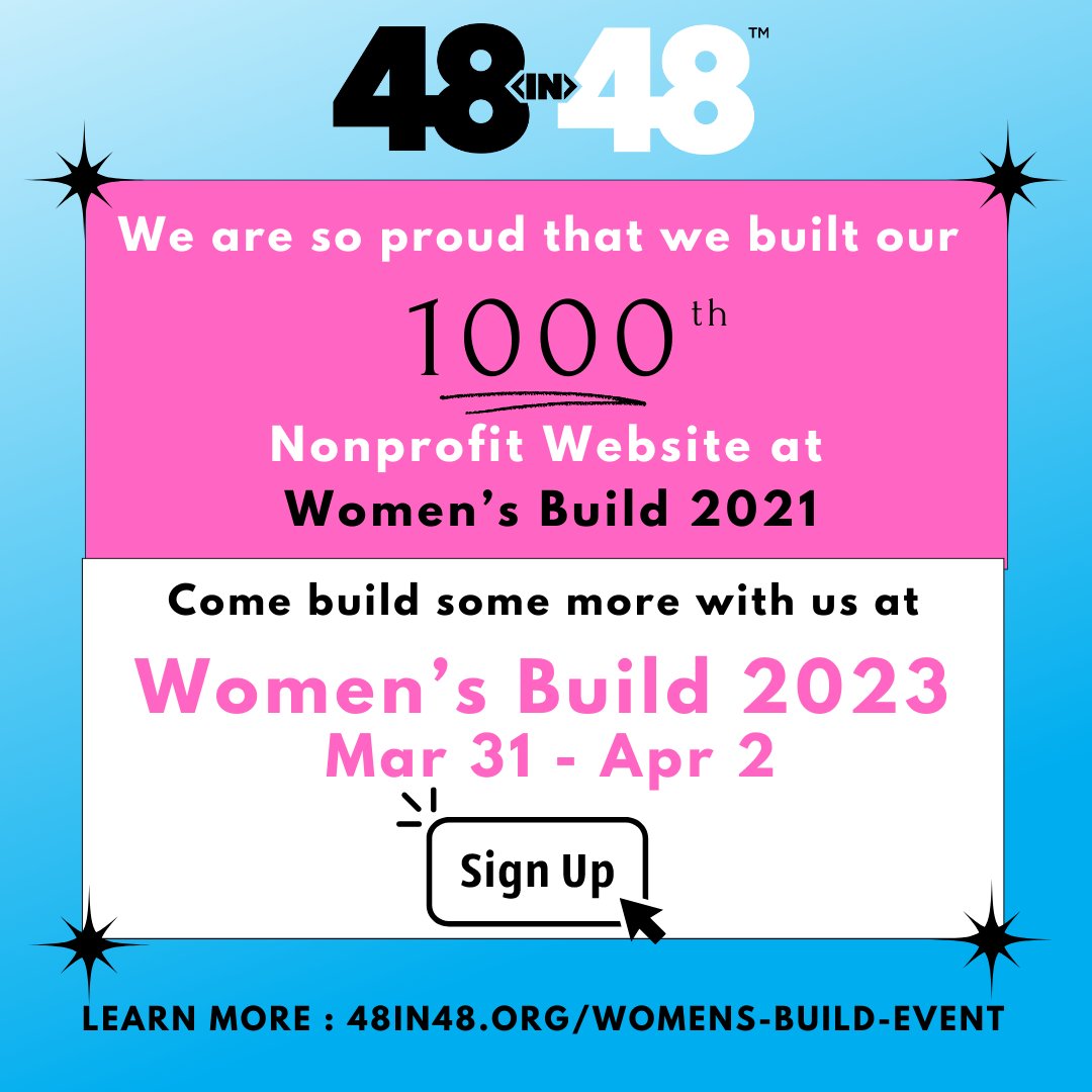 48in48org's tweet photo. Two years ago at our inaugural Women’s Build in 2021, we were so proud to celebrate building our 1000th site. We’re so excited to build more this year. Make sure to sign up for 2023’s Women’s Build and add your chapter in our story! #48in48WBE23 #48in48 https://t.co/rNiGtm9fkz
