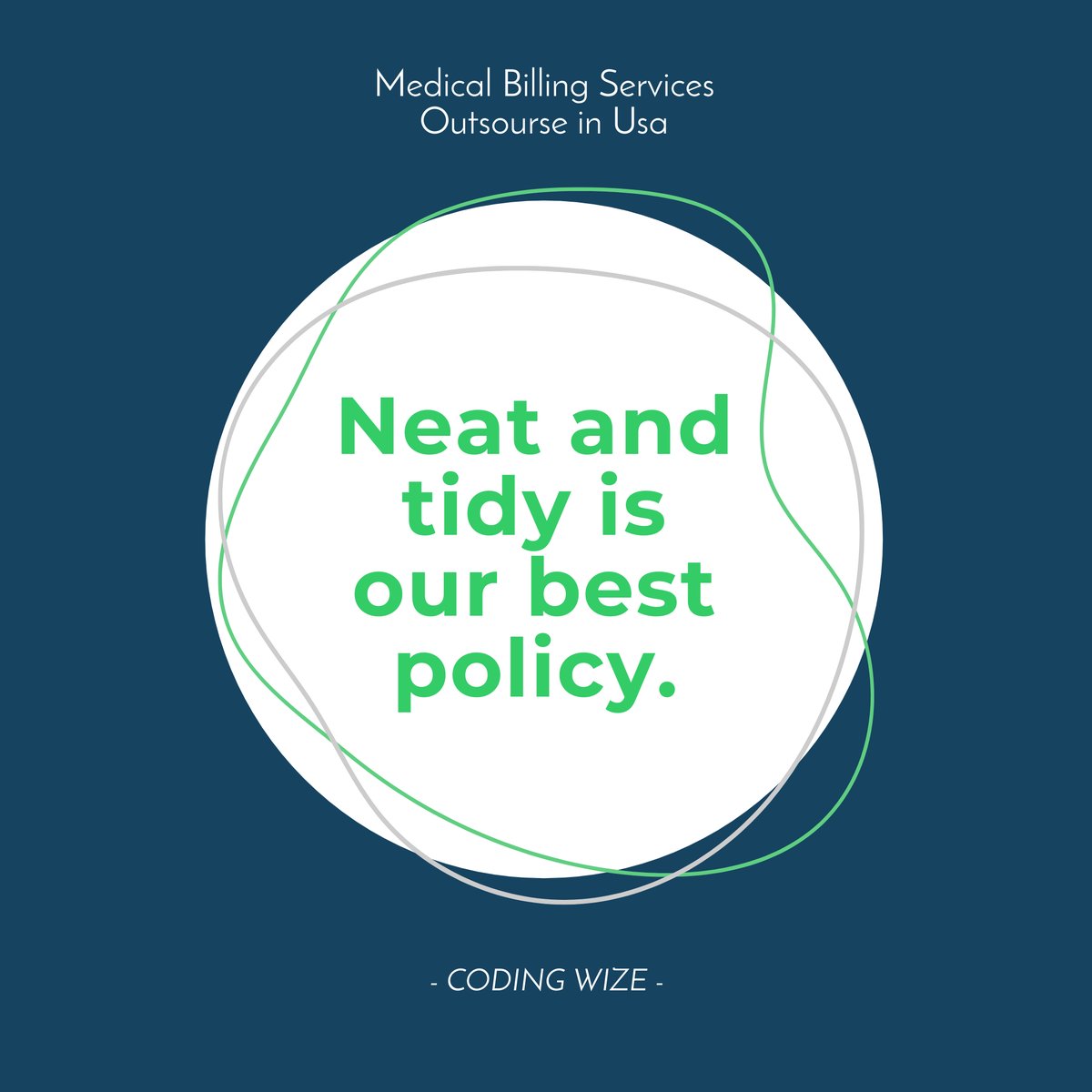 CodingWizeUSA's tweet photo. Neat and Tidy is Our Best Policy #codingwize

Drop us a message or call for your appointment.

#outsourcingmedicalbilling #medicalbilling #healthcareprofessionals #medicalbillingservices #profeecoding #paymentposting #healthcare #medicalservices #revenuecyclemanagement #outsource https://t.co/ZW5boB9UoI