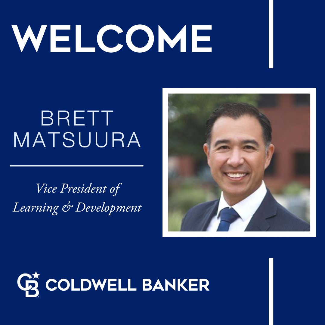 We are proud to welcome Brett Matsuura as the new vice president of Coldwell Banker Learning and Development! Brett has worked with different @anywhere_re brands beginning in 2017 and is now joining the #GenBlue network. Learn more: bit.ly/3XktI48