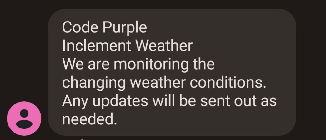Tarleton's really trolling these students through the code purple system.