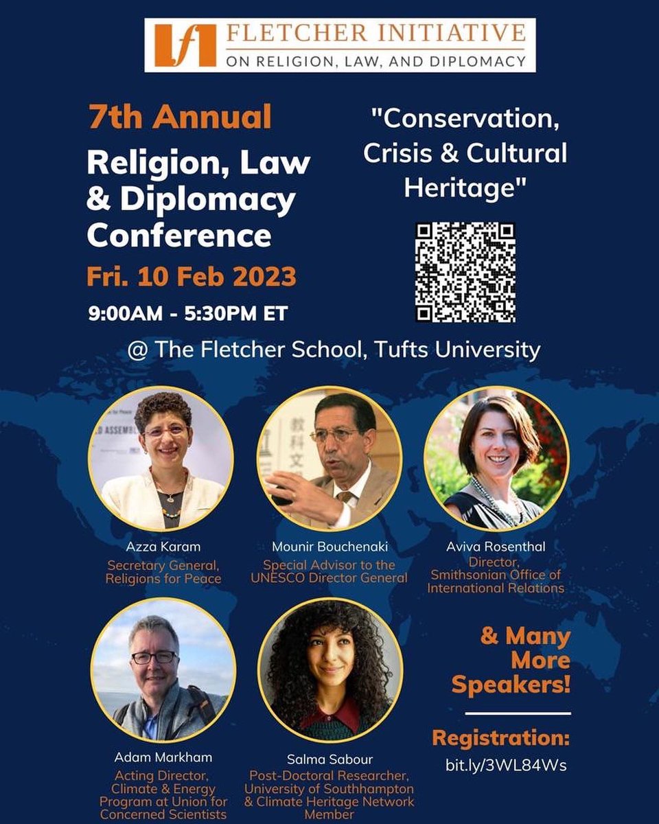 Fletcher_RLD's tweet photo. Our annual conference on “Conservation, Crisis, and Cultural Heritage” is happening on Friday, February 10th at @FletcherSchool! Register here: https://t.co/FkjprleL2S https://t.co/SCAZjjHTHQ