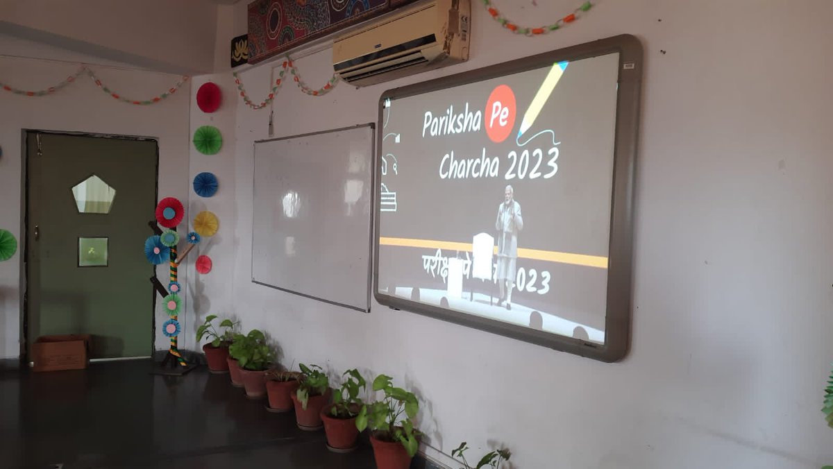 IDpsgI's tweet photo. Students and teachers of DPSG International enthusiastically participated in the 6th edition of Pariksha Pe Charcha 2023. The learning was humongous as the DPSGI fraternity connected with the vision of our Honorable Prime Minister, Shri Narendra Modi. https://t.co/iCIFVFzOrJ