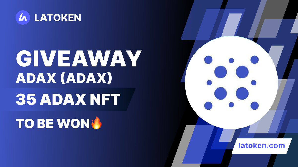 Latoken_cex's tweet photo. 🏆 $3000 ADAX (ADAX) NFT Giveaway on #LATOKEN

🔥 35 Winners.
✅ Complete all tasks and qualify for the Giveaway.
📲 Tag 5 Friends and Follow.
⏰ January 30, 2023 - February 8, 2023.

JOIN GIVEAWAY👉 https://t.co/8qD6vzd2QV https://t.co/Pqq9Cfjltn