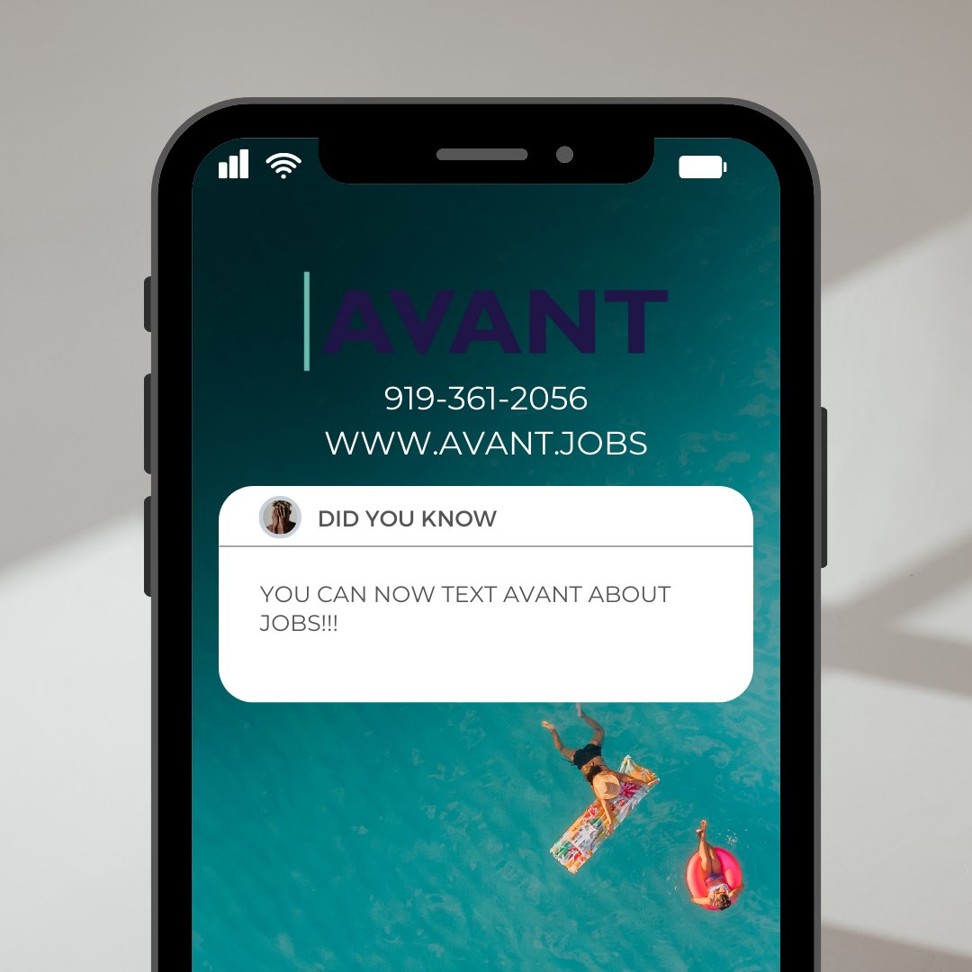 jobsavant's tweet photo. Text AVANT today to apply for your next job! 

919.361.2056
https://t.co/sARaCSx4Os https://t.co/KlxTPzREDe