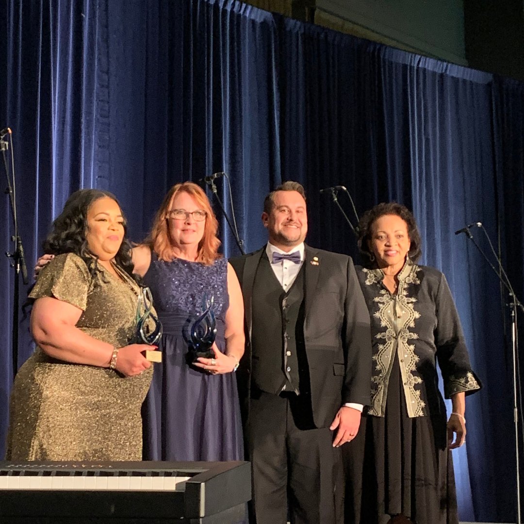 EmpoweringDFW's tweet photo. Still on cloud nine from the #MLK awards! 🙌 Thank you to @CityOfDallas and #MLKCommunityCenter for awarding ETM at 41st Annual Dr. Martin Luther King Jr. Awards Gala. We are extremely honored to be recognized for our excellence in service to our DFW neighbors and partners. https://t.co/vPmHqDP4nf