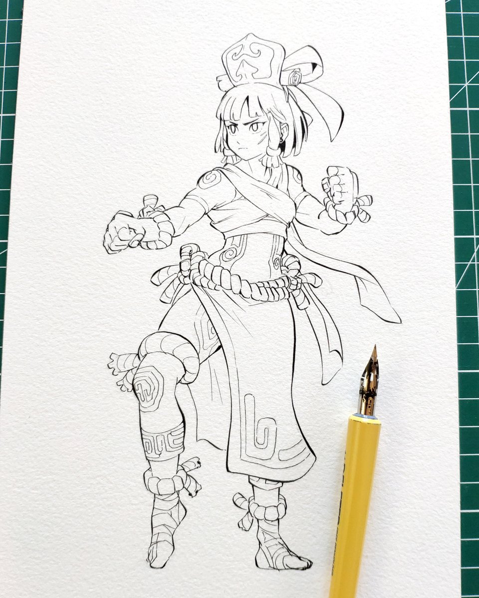 Process :
Dirty sketch / clan sketch (via light box) / inking 