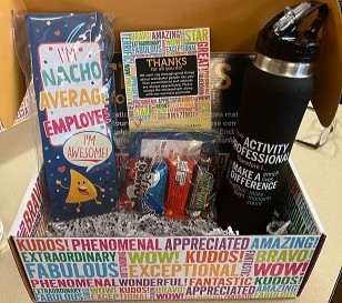 CommuniCareFam's tweet image. Greenwood Healthcare Center celebrated its incredible activities department for National Activity Professionals Week by treating them to delicious treats. We appreciate all that you do to enrich the lives of our residents with fun and engaging activities! 💙  
#NAPW