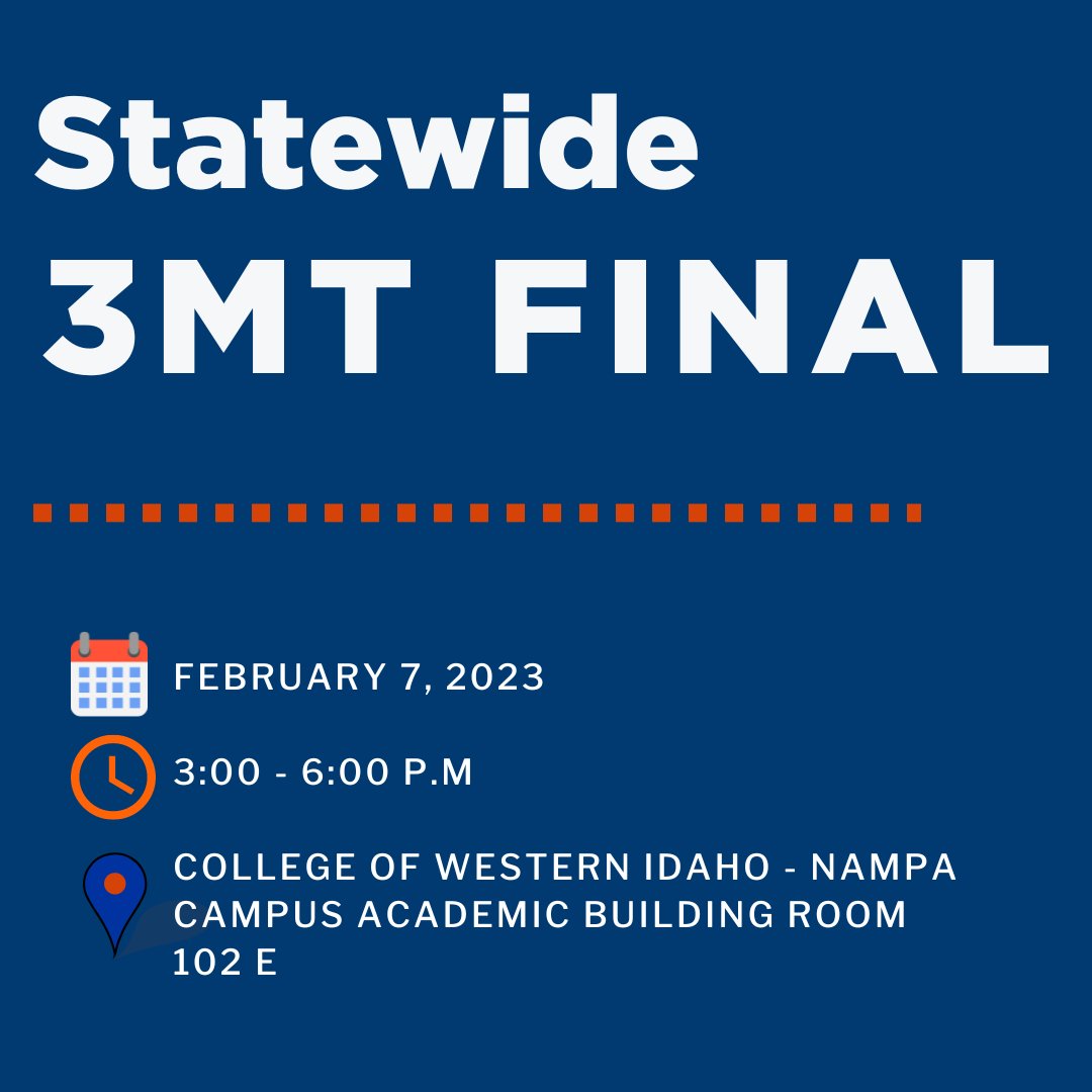 24 HOURS UNTIL 3MT FINALS‼️

Come out, join us, and support the finalist in this year's 2023 3MT competition 🎉

Swipe for more details.

#3MT | #WeAreBroncos