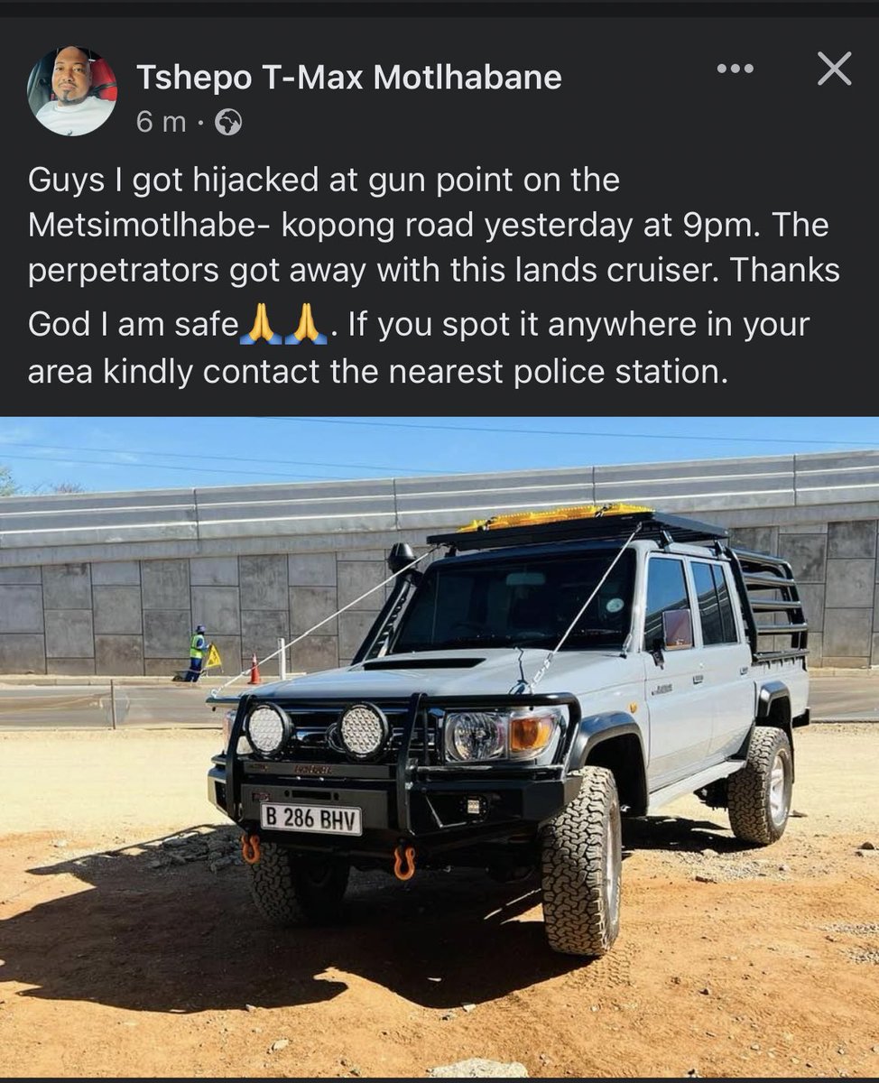 NotYour_Kush's tweet photo. Stolen Landcruiser!! 🚨 
Please RT for awareness 🙏🏾🙏🏾 https://t.co/AlGDFgUetO