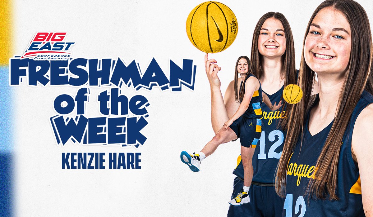 Mackenzie Hare was named the BIG EAST Freshman of the Week after going off for 18 points in Wednesday's win over Xavier. Congrats, Kenzie!

🔗 >> bit.ly/3kVDR9r

#MUWBB