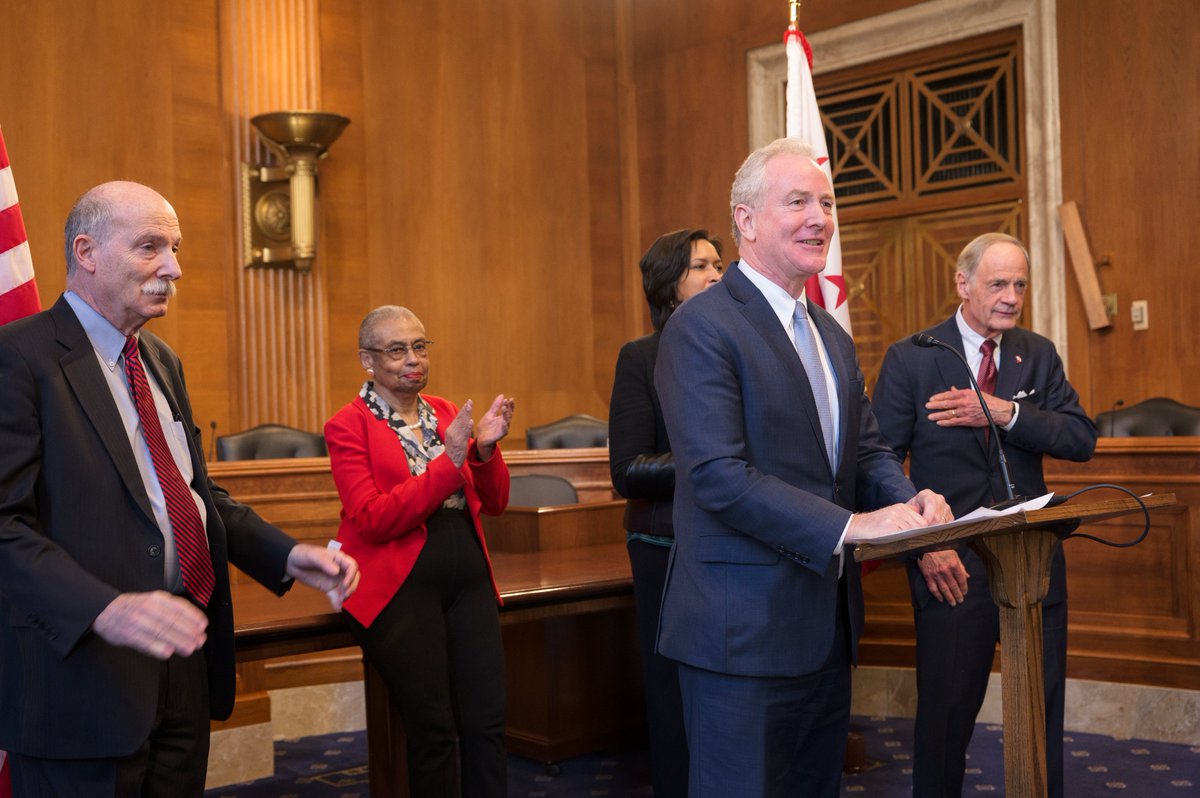 Last week, <a href="/SenatorCarper/">Senator Tom Carper</a> and I held a press conference marking Senate introduction of our #DCStatehood bill.

Watch the video here: bit.ly/3kVmeXe