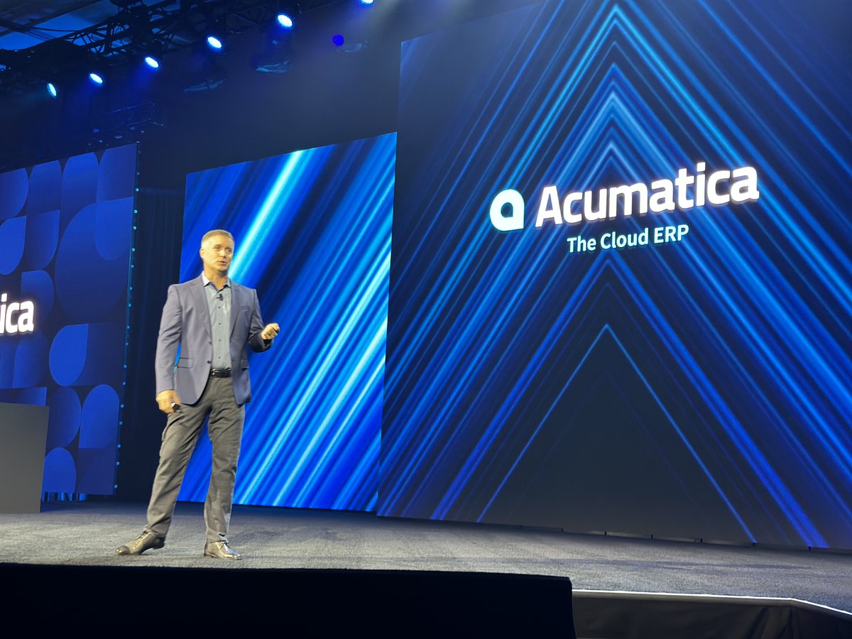 Acumatica's tweet photo. "When you buy Acumatica, it's so much more than the product." - @JohnCaseCEO kicking off #AcumaticaSummit in the opening keynote! https://t.co/bF2Vm4V66L