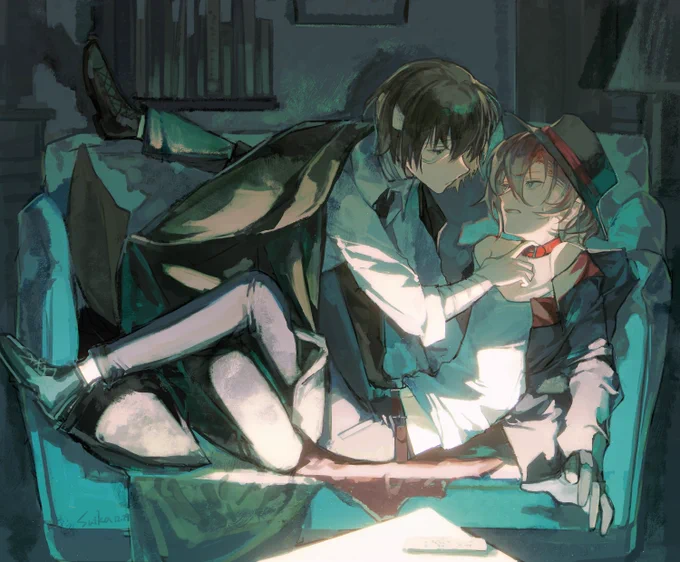 #文スト #太中 #双黒#BSD #dachu #soukoku 前に描かれた 