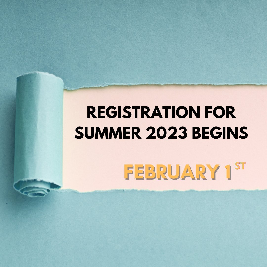 Registration for summer 2023 begins on February 1st 2023.
#BeAnArchitectOfHumanPotential