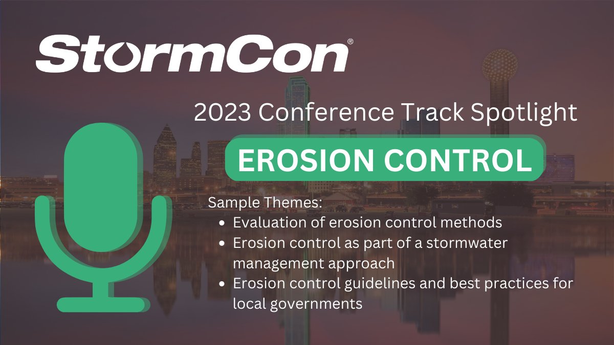 StormCon's tweet photo. #StormCon features a wealth of conference tracks for those topics that are essential to the #stormwater industry.
For example - #erosioncontrol!
Register for StormCon here:
https://t.co/Az0qSZzJ8l https://t.co/3d8wBq7XVV