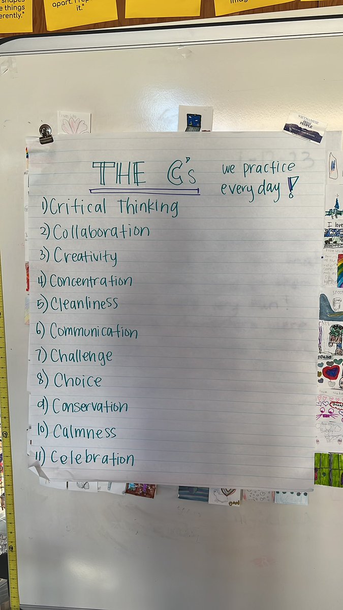 When I start a new class, I tell them that I have 4Cs aka soft skills that I hope that they will practice and grow in with their time in class. I ask them to guess what those 4Cs are. After some guesses, we have 11 on our list that will be helpful in our future careers. #edchat