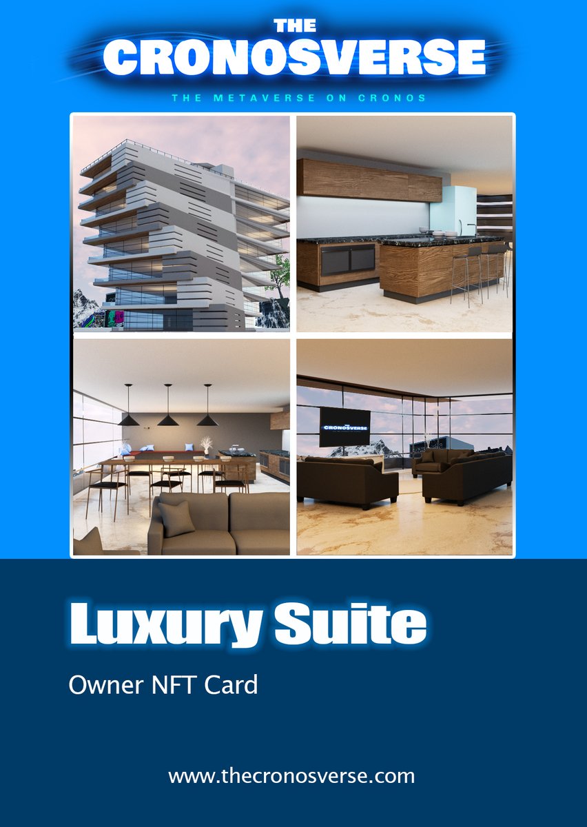 TheCronosVerse's tweet photo. Looking for your home 🏘️ in the #metaverse on #cronos?  Want to set up your #web3 business in one of our new Offices 🏢💵?

Digital real estate within downtown Crotopolis is right around the corner!  

Mint coming to @EbisusBay in late Feb with less than 700 units available! https://t.co/8aHI3N0akQ