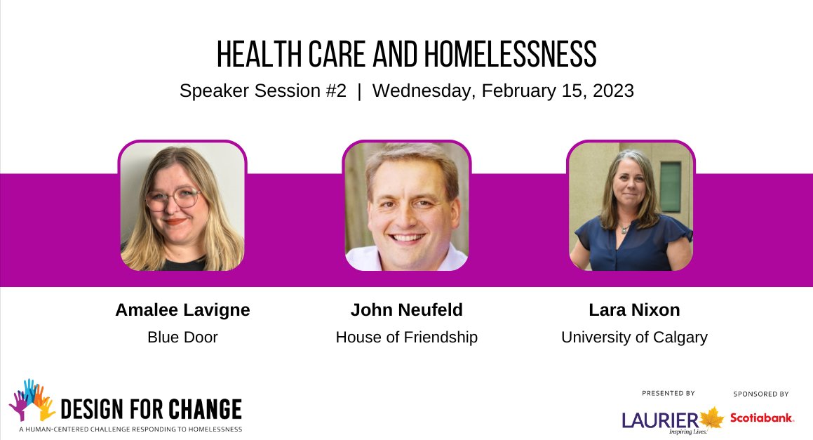 Meet the speakers that will be joining us for the second speaker session of #DesignForChange - sharing their insights on health care and homelessness. It’s not too late to join - learn more &amp; register at bit.ly/D4Ctg 

#HumanCentredDesign