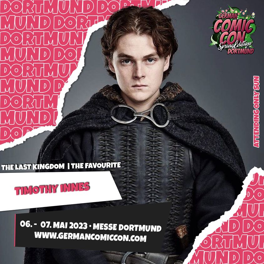 DMJConsult23's tweet photo. I'm delighted to announce that @Timothy_Innes1 will be at @GermanComicCon on 7th May 2023 in #Dortmund, #Germany.
Further info can be found here:
https://t.co/phHvmI6hrd
#TimothyInnes
#Fallen #TheLastKingdom #Harlots https://t.co/F47ngCiI90