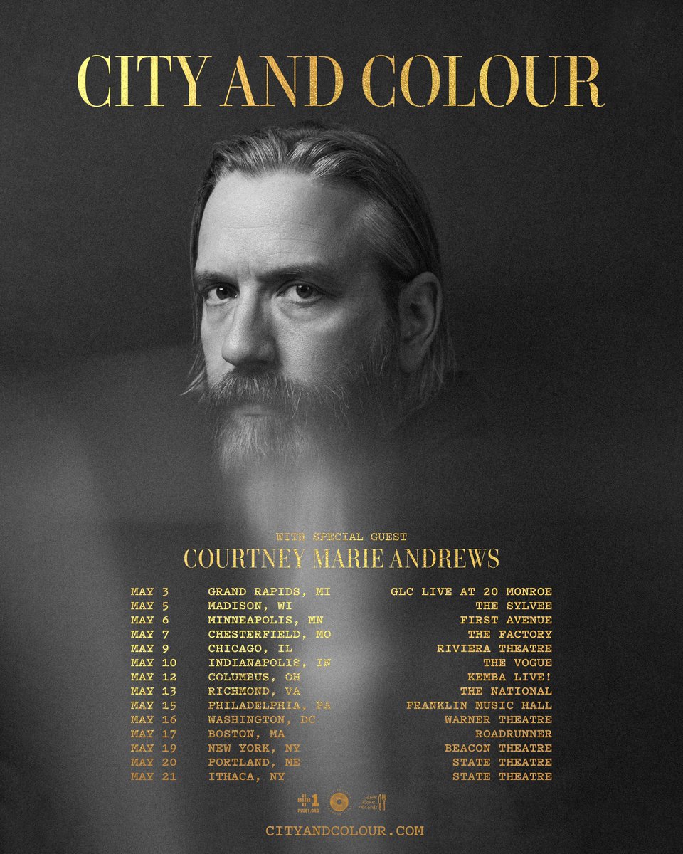 Excited to be hitting the road this spring. Hope to see you out there. 

➣ CityAndColour.com for info 🖤

Pre Sale - Jan 31 @ 10am local 
Public On Sale - Feb 3 @ 10am local

🤫 PW  = UNDERGROUND