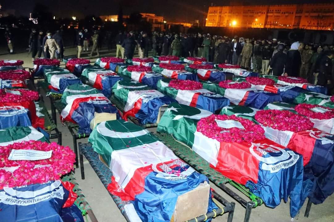 27 Police Officers embraced Shahadat in Peshawar today.