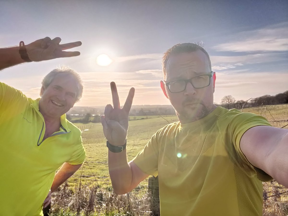 RunTheWorld180's tweet photo. Run streak Day 2222 starting at 2:22pm and just the 2 of us! Thanks to Saul for the company today. Nice to see the sun for a change. Well done to everyone doing @REDJanuaryUK too! #RunTheWorldChallenge #runstreak #ukrunchat #redjanuary https://t.co/00TyoWu86k