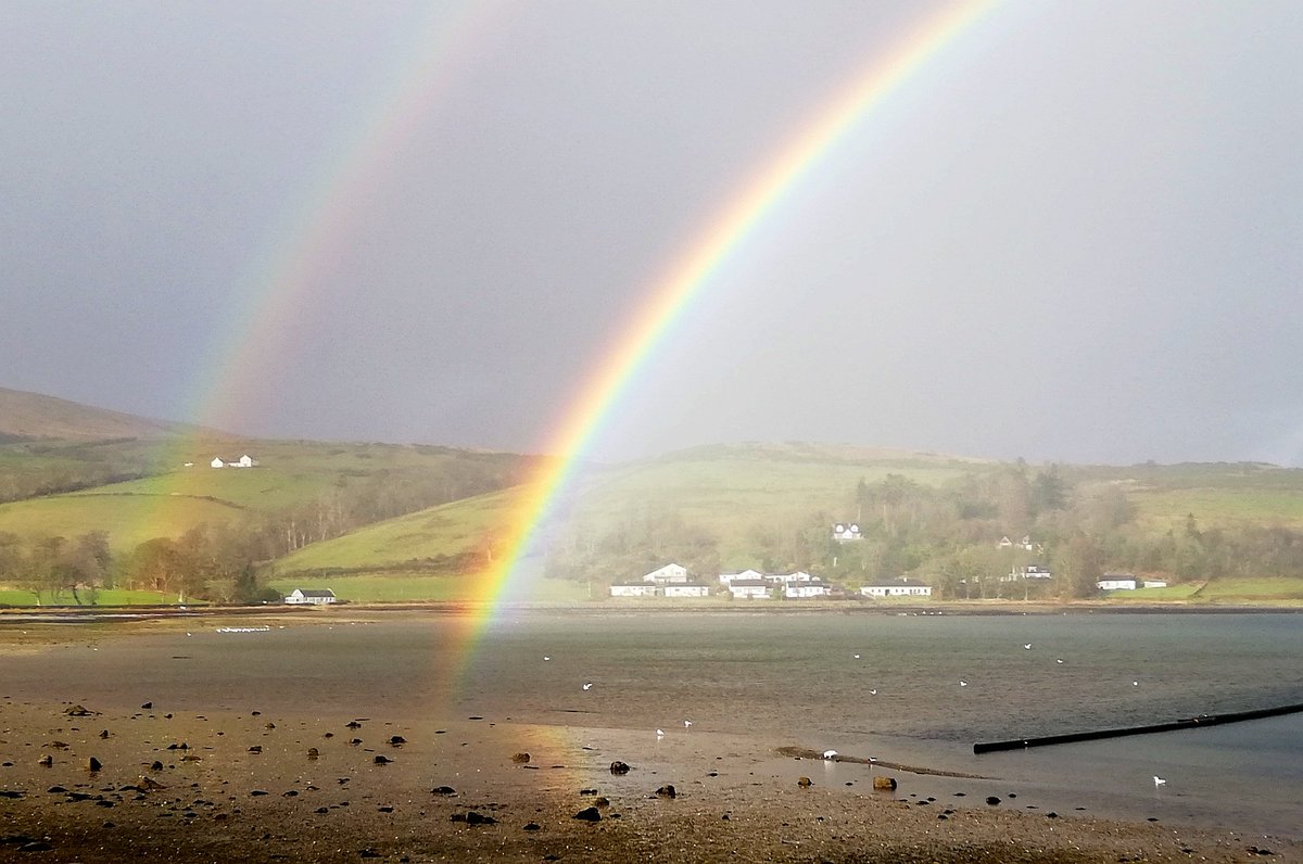 It's two for the price of one on rainbows today... #isleofbute