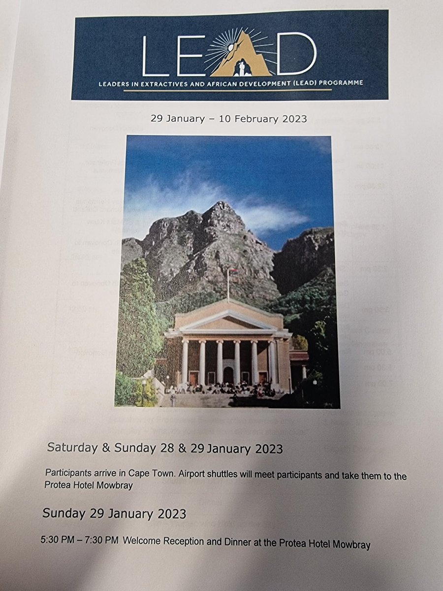 mukupa_ln's tweet image. Excited to be a part of the 2023 'Leaders in Extractives and African Development' Program at the @UCT_news 

So far so good! I am part of a good mix of participants from CSO, govt &amp;amp; Industry from across Africa.

Its going to be an awesome 2 weeks of learning &amp;amp; networking!