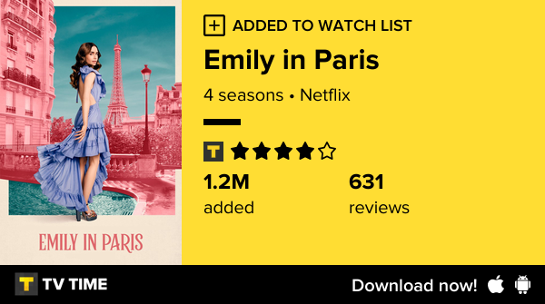 UpMalik_'s tweet photo. I've just started following Emily in Paris https://t.co/CDkLuCj6xE #tvtime https://t.co/fTfQTy9LNe