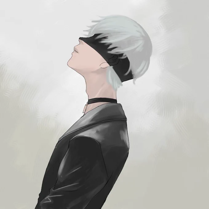 深夜に描き途中の9S誕生日間に合わなかったけど…仕上げたいです 