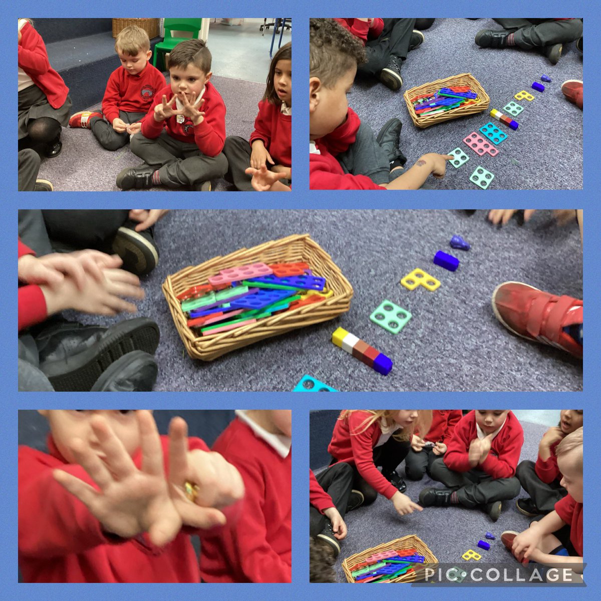 Reception having a great time learning new mathematical skills and concepts. Da iawn!