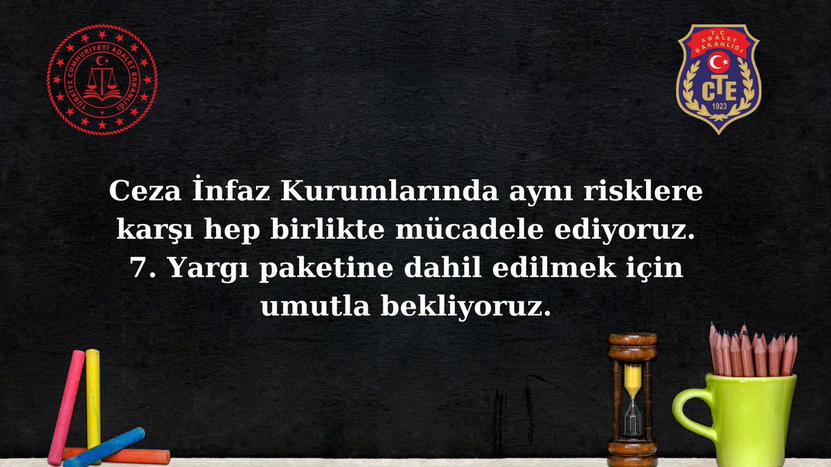 #ADALETmemurundaBAŞLAR
Adalet bakanlığı 
🪶En Düşük Memur Maaşı ₺
🪶Sendika Hakkı
🪶3600 Ek Gösterge
🪶Sorumluluk Tazminatı
🪶Risk Tazminatı
🪶Resmî ve Dini Bayram ek ücreti
🪶Taban Aylıkta İyileştirme
🪶Ek Ödemelerde İyileştirme
<a href="/ayhancivi/">Ayhan Çivi</a> @FOXhaber <a href="/YavuzEnis/">Enis Yavuz Yıldırım</a> <a href="/bybekirbozdag/">Bekir  Bozdağ</a>