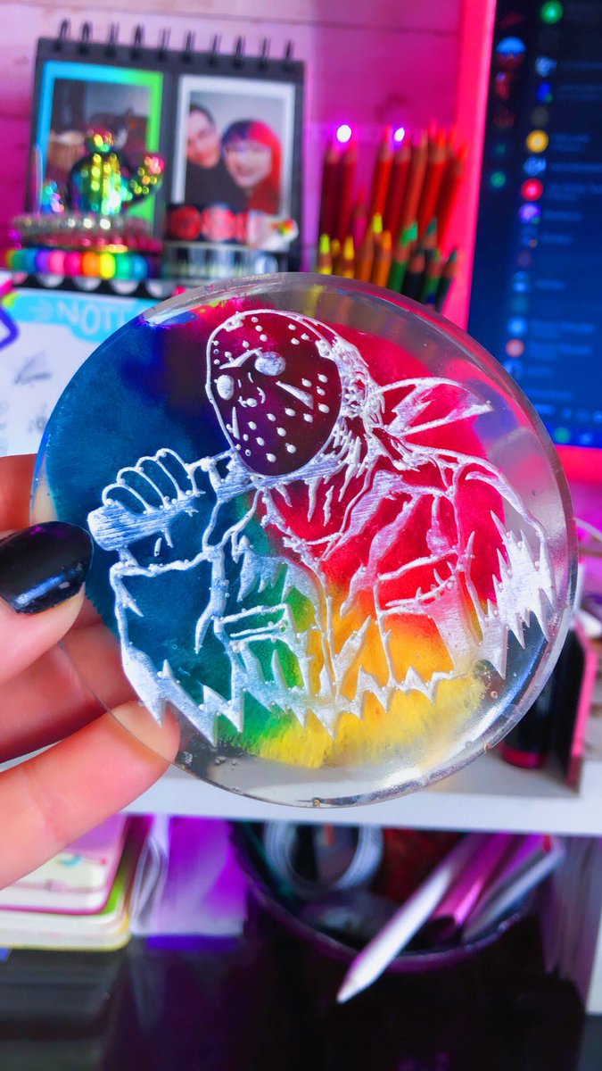 ctrlaltcassie's tweet image. Just found these horror coasters while packing!! For a little extra incentive I’ll include one coaster with every outgoing book order this week until I run out! Get a book from my shop &amp;amp; you’ll get one of these spooky cuties, too!! 

Currently have 2 Pennywise, 2 Freddy, 1 Jason