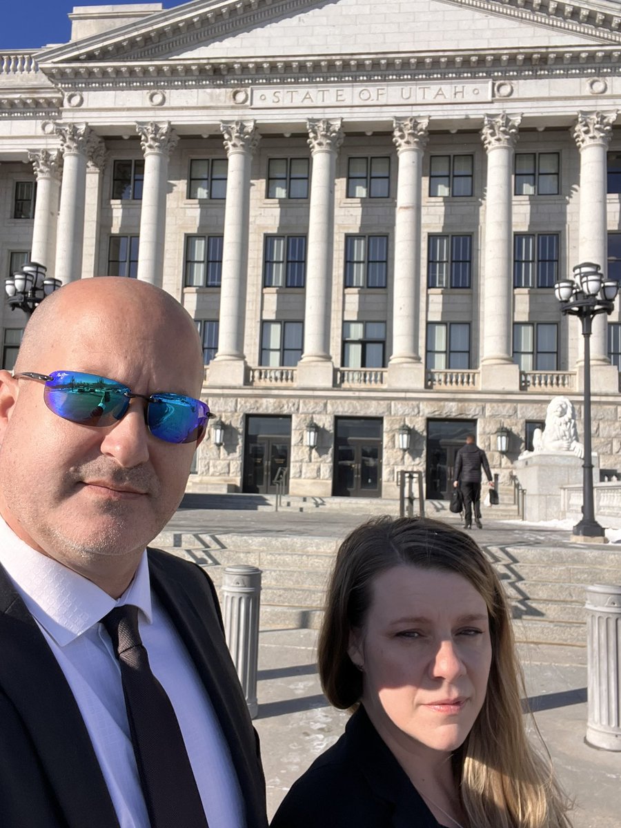 josephpetito's tweet photo. We are here in Salt Lake City to support the vote for LAP bill SB117 to help identify potential lethal #DomesticViolence situations @Nikischmidt927 @LGHendersonUtah @gopTODD  @derekkitchen https://t.co/8PdNo339Tb
