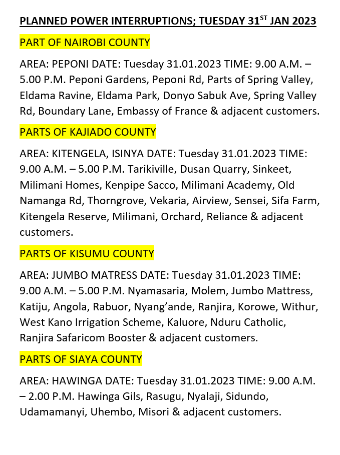 Kenya Power tweet media