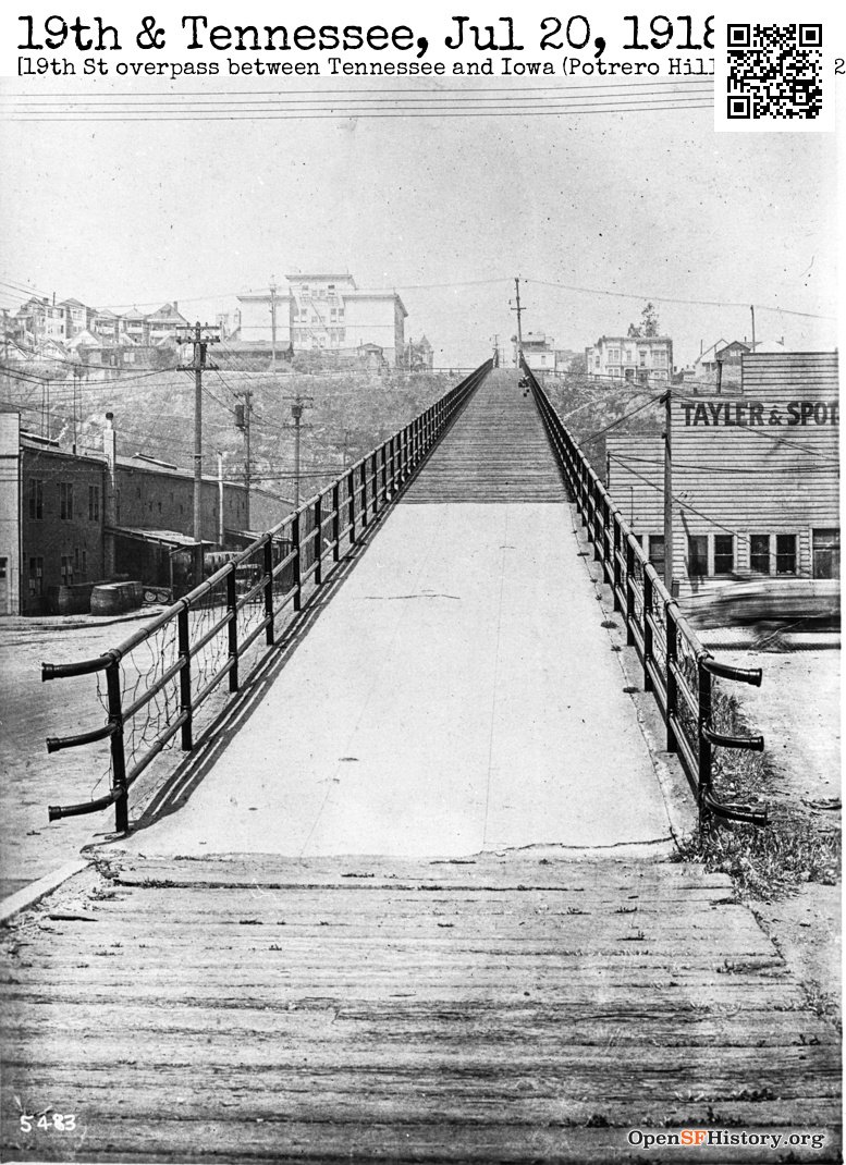 DavidGallagher's tweet image. Not sure when it was built but DPw photographed it in 1918 (makes sense that it was around then to get worker to the shipyard) #sfhistory #dogpatch