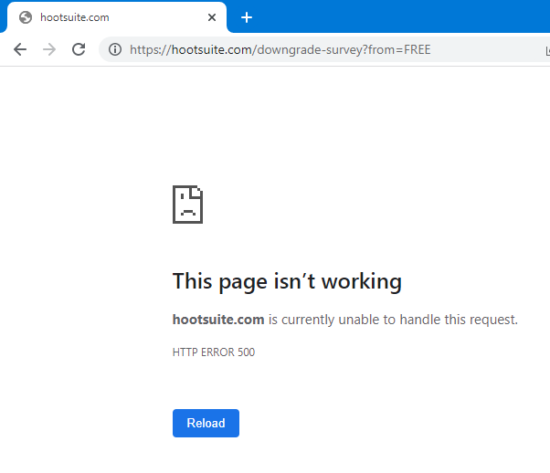 Vancity_AC's tweet photo. this is hilarious. @hootsuite announces removal of free plan. So I went to delete my account. Made me do a questionnaire before deletion, at the end this is what I see. (account still not deleted) https://t.co/JK9PEXqkjH