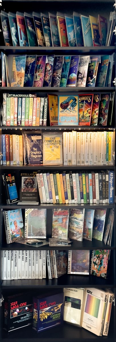 ErnstKrogtoft's tweet image. Bits from my Personal Collection - Display Cabinet #10
Synapse Software, Penguin Software/Polarware, and Sirius Software titles. 
youtu.be/fZJg5gsPxzM
#SynapseSoftware #PenguinSoftware #Polarware #SiriusSoftware #Retrogames #BigBoxPCGame #AppleII #Atari #Commodore64 #IBMPC