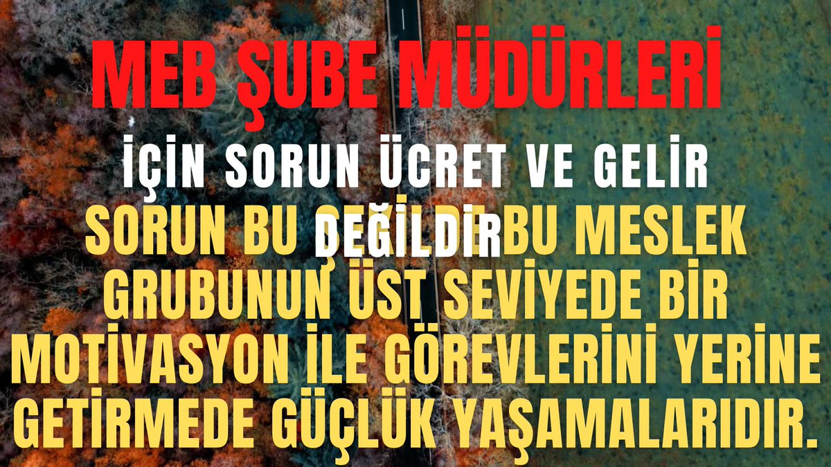 Sorumluluk bilinci ile <a href="/tcmeb/">Millî Eğitim Bakanlığı</a> ‘in hedef ve politikalarında istisnasız her alanda öncü olan #MebSubeMudurleri  mali koşullarının iyileştirilmesi konusunda Sayın Bakanımıza güvenmektedirler.
<a href="/RTErdogan/">Recep Tayyip Erdoğan</a>
<a href="/tcmeb/">Millî Eğitim Bakanlığı</a>