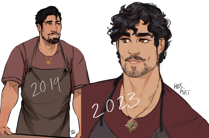 Artists aren't kidding around when they say the way to improve is to become obsessed with something. For me, it's OCs!*casts spell of Curly Hair upon he* 