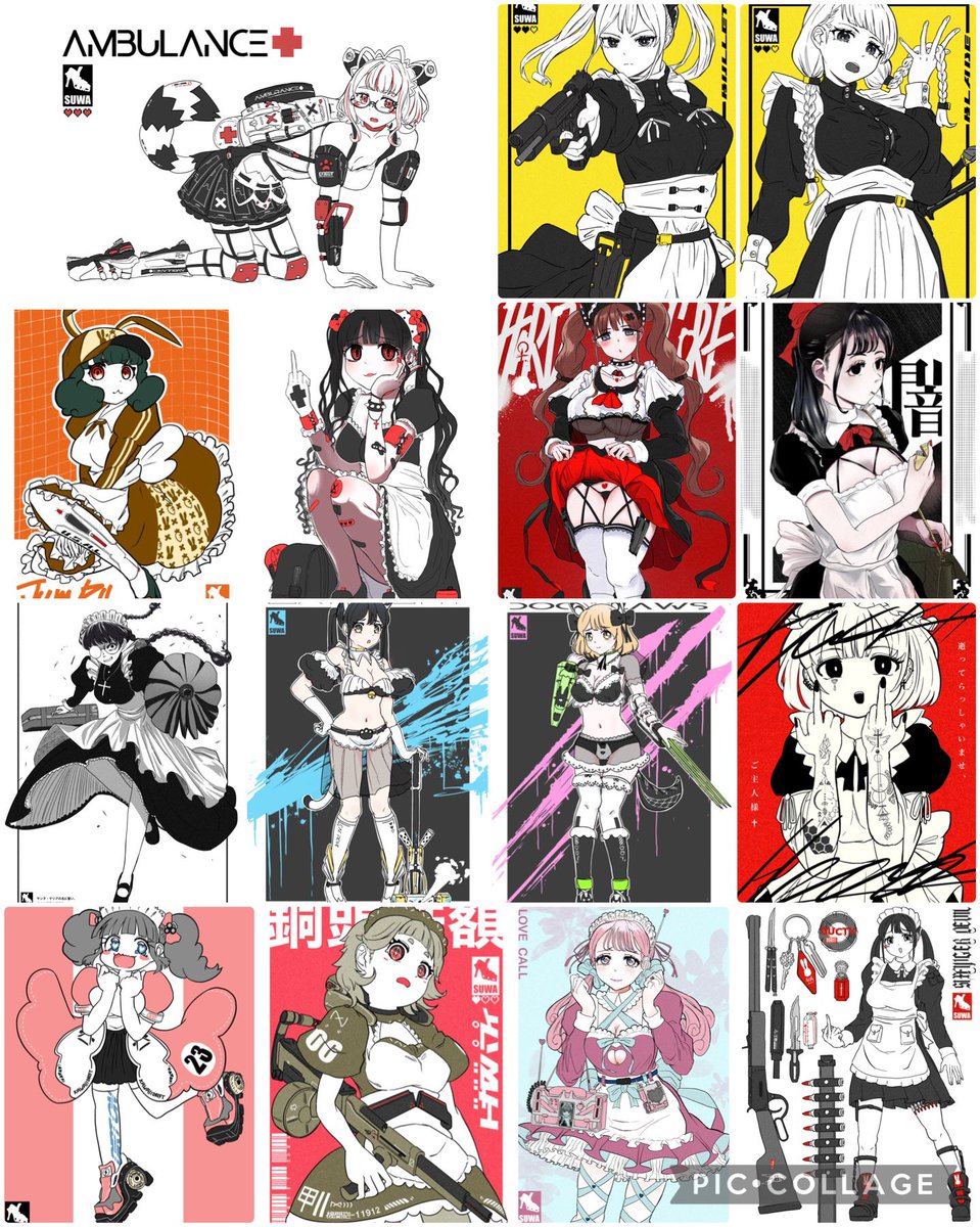 #今月描いた絵を晒そう
 #まいにちメイド

1月もしっかりまいにち描きました 