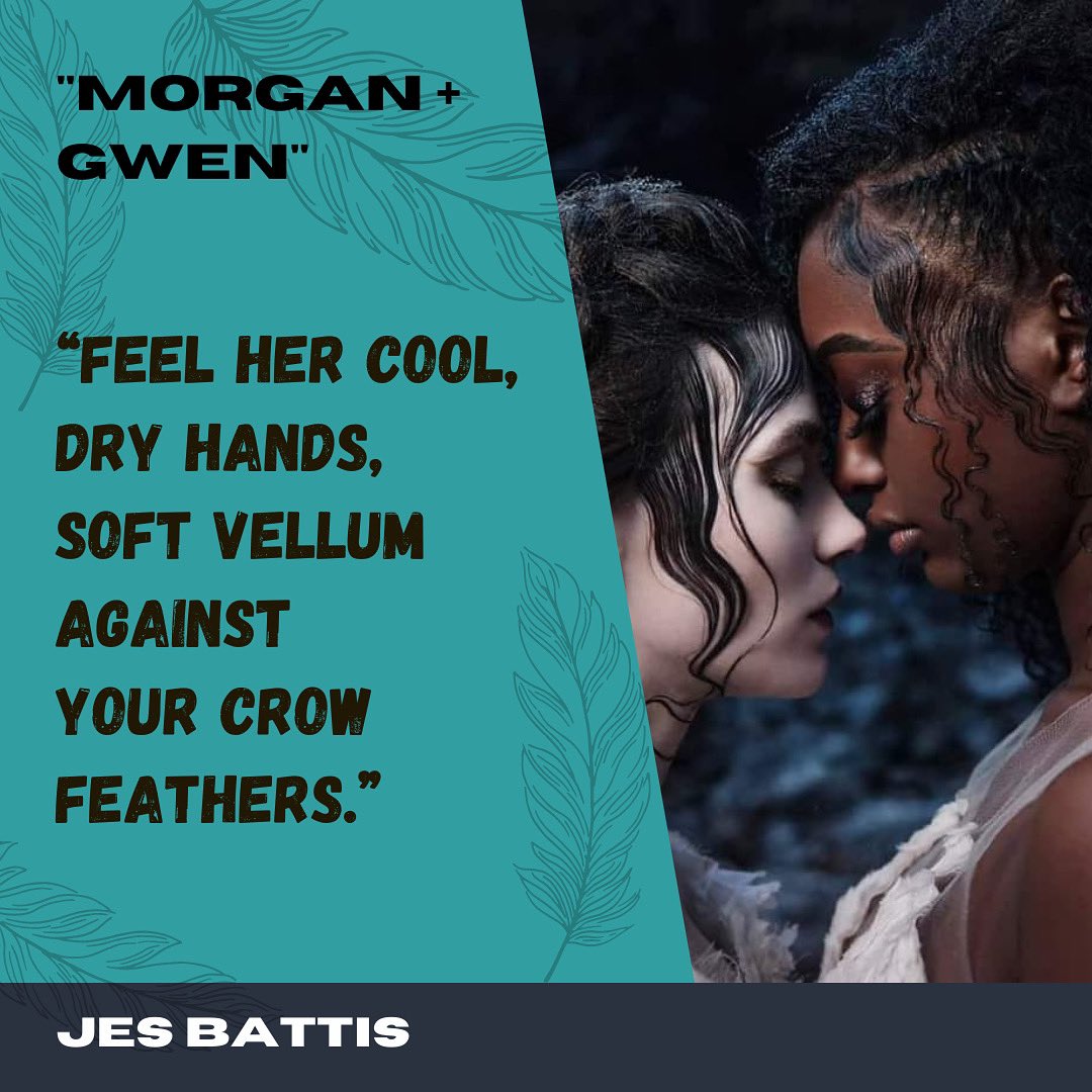 GingerbreadMag's tweet image. “Feel her cool, dry hands,
soft vellum against
your crow feathers.”
Jes Battis’ “Morgan + Gwen” is in our final issue. Art by Rob Woodcox.