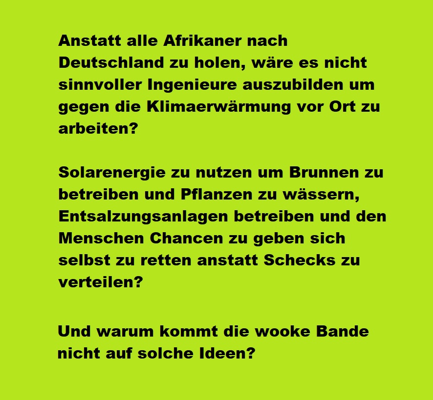 Die turnusmäßige Erderwärmung könnte für die südlichen Teile der Erde problematisch werden. Ingenieure die dort mit den vorhandenen Ressourcen dagegen arbeiten wären wertvoller als Klimakleber oder die CO2 Abgabe in D, denn die Krise ist nicht durch Menschen beeinflussbar!