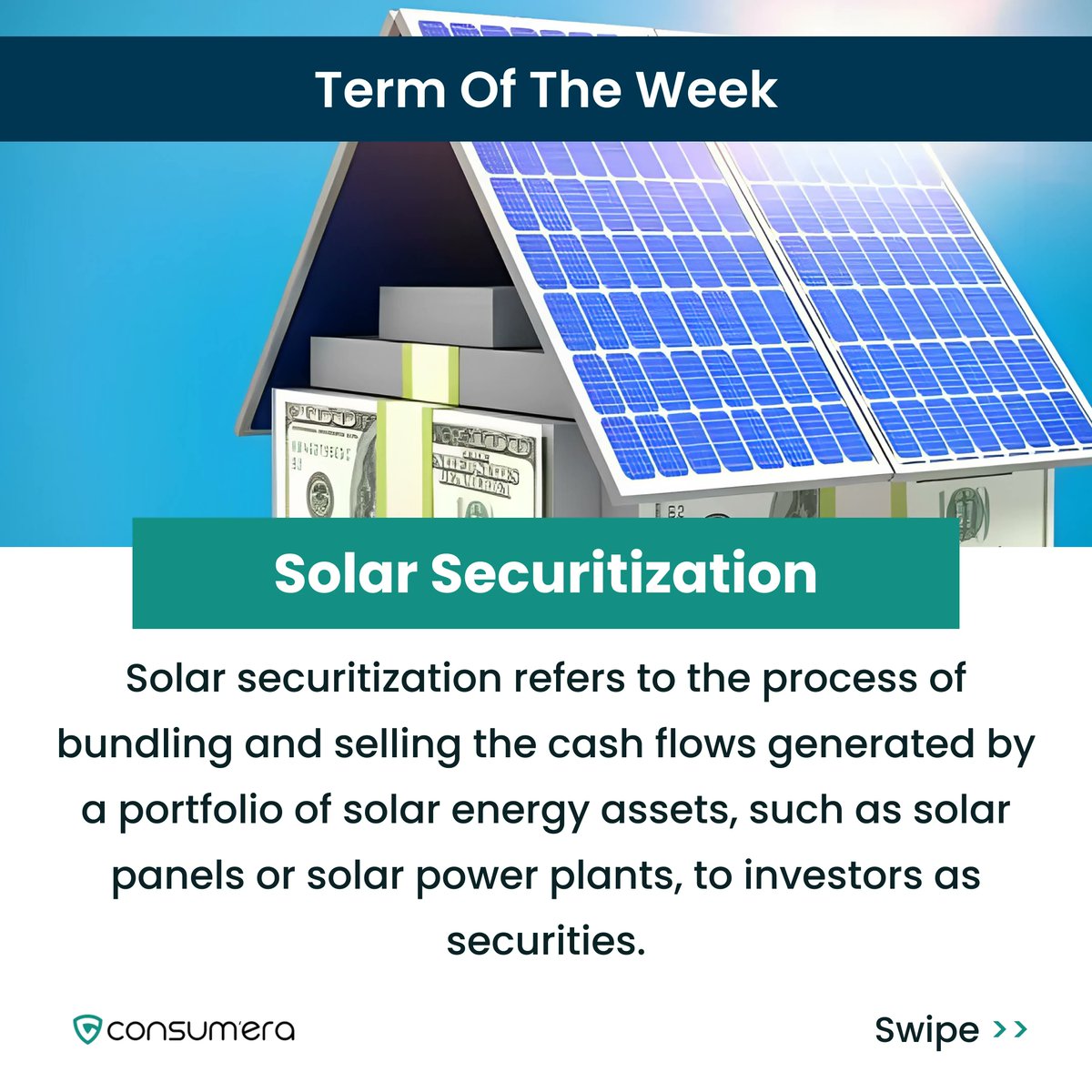 consumeradotcom's tweet photo. Invest in a brighter future with Solar Securitization. Follow our page for more info about solar energy, personal finanace, automobile warranty and more. 

#consumera #SolarSecuritization #SustainableInvesting #CleanEnergyFuture #usa #gogreen #saveearth https://t.co/GJnuY2irsA