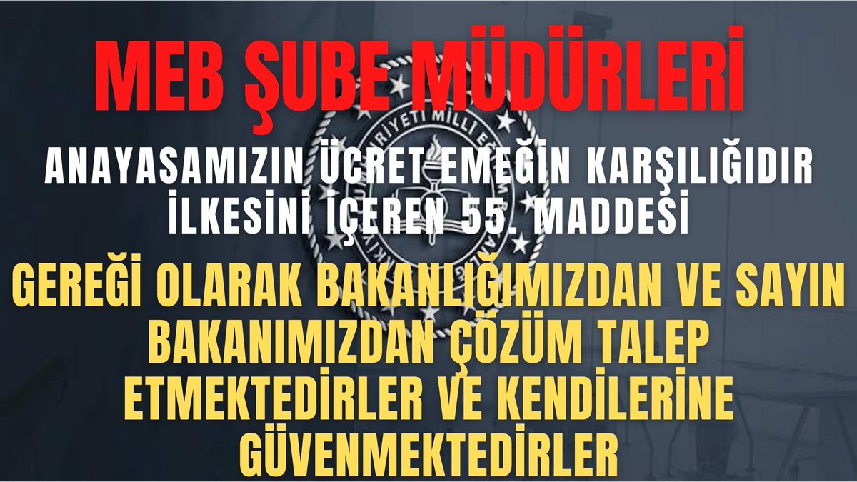sivasbahattin's tweet photo. #SnBakanimizMahmutOZER
Kapsamlı ve zorlu bir görevde yükselme sınavı neticesinde atanan #MebSubeMudurleri her geçen gün sorumlulukları artıyorken, mali olarak geride kalmalarına anlam veremiyorlar.
@RTErdogan
@tcbestepe
@dbdevletbahceli
@emrullahisler
@vedatbilgn
@_aliyalcin_ https://t.co/8gz6RsSnCg