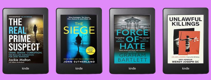 JenMedBkReviews's tweet photo. Bit of a theme going on with my authors this past week 😉. 3 former police officers and 1 former judge. 2 fiction, 2 non fiction. All highly recommended.
#TheRealPrimeSuspect #TheSiege #ForceOfHate #UnlawfulKillings
@Thursley @policecommander @gbpoliceadvisor #WendyJoseph https://t.co/fBcjv3W0vk