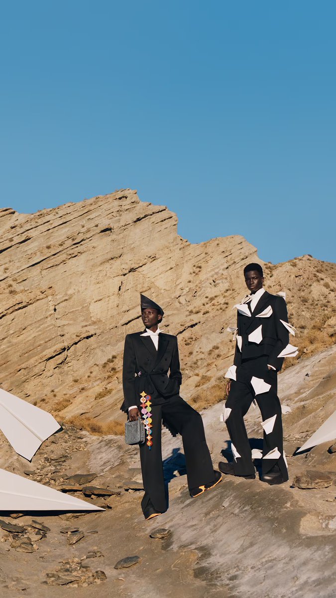 jacquemusx's tweet photo. Louis Vuitton Men SS23 Campaign by Tyler Mitchell https://t.co/eh4DracOz2